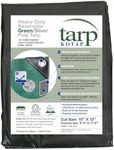 Kotap 10 x 12 Ft. Heavy-Duty Protection/Coverage Tarp, 8-mil, Reversible, Multi-Use, Waterproof, Green-Silver, 1-Pack (TGS-1012)