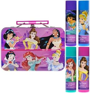 Townley Girl Bálsamo Labial En Forma De Remolino con Lata De Almacenamiento De Princesa De Disney, 5 CT|