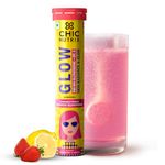 Chicnutrix Glow- 20 Effervescent Tablets| Japanese Glutathione & Vit. C| Antioxidants for clear, glowing skin| Sugar-free, Strawberry-lemon flavour