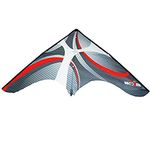 BROOKITE from Peterkin | Harvey D. Sport Stunt Kite | Red & Grey Kite - 65cm x 130cm - Polyester Ripstop with 2 handles | Kites | Outdoor Toys | Sport & Leisure | Ages 8+