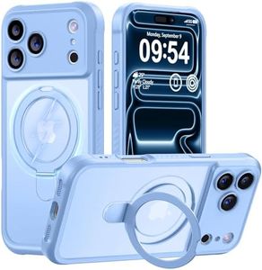 MOCCA Design for iPhone 17 Pro Max Case, Compatible with Magsafe [Premium Invisible Magnetic Ring Stand] [Military Drop Protection] Full Camera Guard Translucent Matte Slim Phone Cover,Light Blue