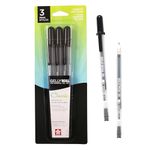 Sakura Gelly Roll Gel Pens - Medium Point Ink Pen for Journaling, Art, or Drawing - Classic Black Ink - Medium Tip - 3 Pack