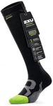 2XU Unisex Recovery Compression Socks - Enhance Muscle Recovery & Performance - Black/Grey - Size Small