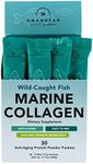 Amandean Marine Collagen Peptides Stick Packs | Wild-Caught Fish | 30 Single Use Individual Convenience Packets | Anti-Aging, Paleo Friendly, Non-GMO, Zero Carbs, Unflavored, High Bioavailability Mix