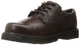 Dr. Scholl's Shoes Men's Harrington II Slip Resistant Work Oxford, Bushwhacker Brown, 10