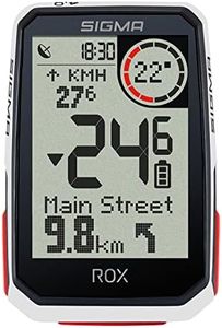 SIGMA SPORT ROX 4.0 Blanc - compteur GPS vélo sans fil & navigation avec support cintre/potence GPS inclus - Navigation GPS en extérieur avec mesure de l'altitude