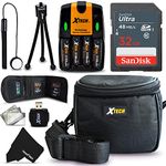 Ideal Accessory Kit for Nikon Coolpix L840, L830, L820, L810, L620 L610, L320, L32, L31, L30, L28, L26, L24, L22, L20, L19 Digital Cameras Includes 16GB High Speed Memory Card + 4 AA High Capacity 3100mAh Rechargeable Batteries with Quick AC/DC Charger + Padded Medium size Case + Universal Card Reader + Mini Table Tripod + Memory Case Holder + Screen Protectors + Deluxe Cleaning Kit + Lens Cap Holder + Ultra Fine HeroFiber Cleaning Cloth