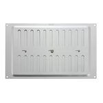 MAP Aluminium Adjustable Air Vent for Openings 9" x 6" (229mm x 152mm), Double Brick Hit & Miss Ventilation Metal Cover, Silver