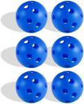 Fizzazzle Indoor Pickleball Balls,6 Pack 26 Holes,USAPA Standard Pickleball Balls - Pickleball Accessories Set - High Resilience & Durability Blue Pickle Balls