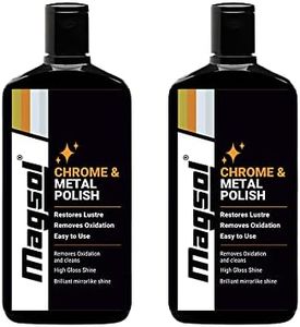 Magsol Chrome & Metal Polish | Chrome, Copper, Brass, Bronze, Gold, Nickel and Stainless Steel | All Metal Cleaner, Polisher and Protectant | Removes Oxidation and Discoloration 50gm - Pack of 2