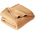 VAS COLLECTIONS - 300 TC All Season Solid/Plain Light Weight Polar Fleece Single Bed Blanket (152 x 230 cm, Camle), Lightweight