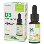 Certified Organic Vitamin D3 Drops - 490 servings - 1000 IU per drop - Immune System Support - Non-GMO - Gluten-Free - Made in Canada - 13.5 ml (Pack of 1)