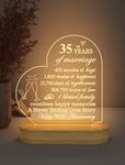 FULLOSUN Anniversary Wedding Gifts for Him/Her, I Love You Night Light 3D Illusion Lamp for Couple Wife Husband Romantic Valentines Wedding Day Present (35th)