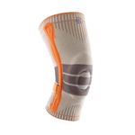 Bauerfeind - Merino Outdoor Knee Brace - Stabilization and relief of the knee joint with adjustable strap for relief of the patellar tendon - Sandstone, Orange - Size 5, XLarge