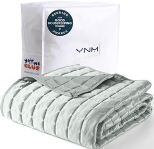 YnM Cooling Weighted Blanket for Adults, 50lbs Heavy Bed Throw Comforter with 100% PE Fabric, Ideal for Hot Sleepers or Summer Days(88x104 Inches for Queen/King Bed, 50 Pounds, Green)