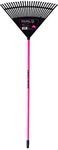 SPEAR & JACKSON COLOURS LEAF RAKE - 600MM PINK SJ-RM600P