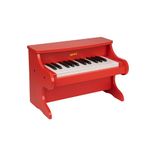 ZIPPY Kids Piano Keyboard, 25 Keys Digital Piano for Kids, Mini Music Educational Instrument Toy, Wood Piano for Toddlers Girls Boys (Red)