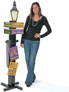 Fun Express Mardi Gras Decorations Bourbon Street Sign - Large 4ft 56in Cardboard Directional Signs for New Orleans Party Decorations Vintage Street Signs Metal Look Backdrop for Carnival Theme Events