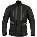 Texpeed Mens Black Motorcycle Motorbike Biker Waterproof Jacket With CE Armour (EN 1621-1) L