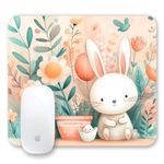 ARTBRIZ® Brizberry® Mouse Pad, Kids Girls Premium Anti Skid Rubber Base for Desktop Laptop Gaming Professional 240X210X3mm [20% Larger] (Rabbit 1, Pack of 1)