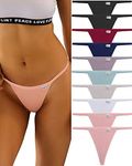 FINETOO 10 Pack G-String Thongs for