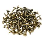 Shapenty Upholstery Tacks Stud Small Vintage Decorative Furniture Sofa Door Table Rivet Nails Head Pins Thumbtack Tack for Headboard Cork Board DIY Craft Project, 200PCS (Antique Brass, 6x14mm)