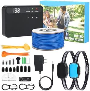 ZZWD Electric Dog Fence for 2 Dogs – Includes 2 Waterproof Receiver Collars – In-Ground/Above-Ground Wired Pet Containment System for Small, Medium & Large Dogs