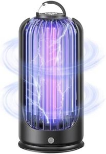 Bug Zapper Outdoor/Indoor, 4000mAh Electric Mosquito Zapper Outdoor Rechargeable Outdoor Waterproof Insect Fly Zapper Insect Killer Mosquito Trap for Home Garden Backyard, Camping Picnic