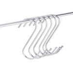 BOULTON S Hooks – Pack of 10 | S Hooks for Hanging Heavy Duty Hooks | S Shaped Hanging Hooks | Hangers for Clothes Kitchen Garden Pans Pots Coffee Cups Door | Sizes 7cm, 9cm and 12cm (S - 7cm)