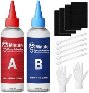 GDDP 5 Minute Epoxy Glue 8.8oz, Tough Durable Clear Epoxi Adhesives Fast Repair, 2 Part Epoxy Glue Quick Cure Clear for Metal, Wood, Plastic, Glass, Cerami