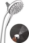 Delta 5-Setting In2ition 2-in-1 Dual Shower Head with Handheld High Pressure ProClean Spray, Chrome Detachable Shower Head with Hose, 1.75 GPM Flow Rate, Chrome 75548
