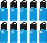 HP 16GB v150w USB 2.0 Flash Drive 10-Pack, Blue