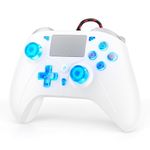 TURPOW Controller for PS-5 RGB Gamepad Remote Control with Dual Motor Vibration/6-Axis Sensor/Turbo/3.5mm Audio Jack/Touch Pad for Ps-5/Ps-4/Ps-3/PRO/SLIM/S-witch/PC (B)