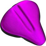 Bikeroo Bike Seat Cushion - Padded Gel Cover for Men & Women Bicycle, Compatible with Peloton, Echelon or Outdoor Bike, 11 X 7 Inches, Purple