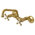 Kingston Brass KS213SB Kingston Kitchen Faucet, Satin Brass