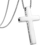 FUNPAR Cross Breathing Necklace, Anti-Anxiety Mindfulness Necklace for Meditation Relaxation, Premium Stainless Steel Breathwork Tool, Anxiety Relief Items for Teens Gift, Stainless Steel, No Gemstone