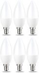 Amazon Basics LED E14 Small Edison Screw Candle Bulb, 5.5W (Equivalent to 40W), Warm White, Non Dimmable - Pack of 6