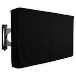 Outdoor TV Cover Mayhour Heavy duty Waterproof TV Cover Box Black with Bottom Seal Heat Resistant Weatherproof Dustproof Anti UV Durable Outside Television Protector (36-38in)