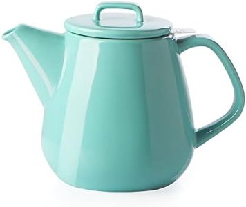 Sweejar 42oz Tea pot with Removable Stainless Steel Infuser,Microwave & Dishwasher Safe Tea Pots for Loose Tea,Tea Pots with Infuser for Chrismas Women Gift(Turquoise)