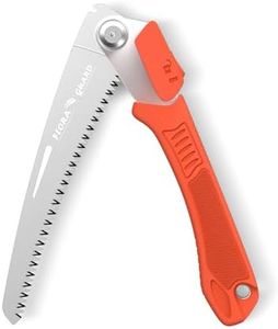 FLORA GUARD Folding Saw, Heavy Duty 8 Inch Blade Hand Saw, Quality SK-5 Steel, Curved Blade Hand Saw for Wood Camping, Dry Wood Pruning Saw With Razor Tooth（HS1039-Red）