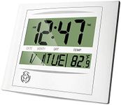 (Silver) - Digital Wall Clock, HeQi