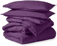 Bare Home Comforter Set - Queen Size - Ultra-Soft - Goose Down Alternative - Premium 1800 Series - All Season Warmth (Queen, Plum)