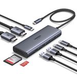 UGREEN Laptop Docking Station Dual Monitor, Revodok 9-in-1 USB C Hub, Dual 4K@60Hz HDMI, 100W Power Delivery, 3x 5Gbps USB-A/C Data Ports, SD/TF, Aluminum USB-C Dock for HP, Thinkpad, Dell Laptops