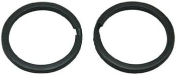 Amanaote Metal Black 1" Flat Key Ring Chain Split Ring(Pack Of 30)