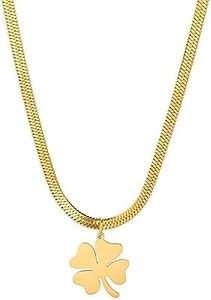 Collar con colgante de trébol de cuatro hojas de la suerte simple gargantilla de amistad amuleto de buena suerte joyería