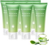Aloderma 99% Organic Aloe Vera Gel for Face Made within 12 Hours of Harvest, Natural Hydrating Pure Aloe Vera Gel for Soothing Skincare, Moisturizing Aloe Gel for Skin, Face, Sensitive Skin, 4oz - 6ct