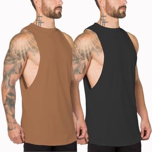 Muscle Killer 2 Pack Men's Muscle Cut Off Gym Workout Stringer Tank Tops Bodybuilding Fitness T-Shirts(Black+ALOT,XXL)
