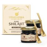 UPAKARMA Original Alkaline Shilajit/Shilajeet Resin 20g with Fulvic Acid, Magnesium & Urolithin A | Boost Performance, Power, Stamina, Strength | Lab Tested | Pack of 2