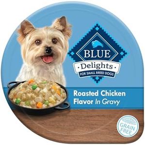 Blue Buffalo Delights Small Breed Natural Wet Dog Food, Rotisserie Chicken Flavor in Gravy, 3.5-oz. Cups, 12 Count