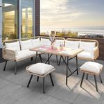 YITAHOME Patio Wicker L-Shaped Furn